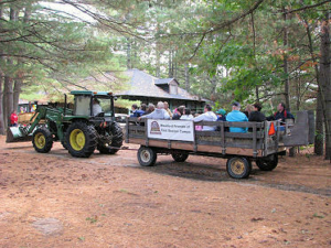 A view of the people visiting the camp